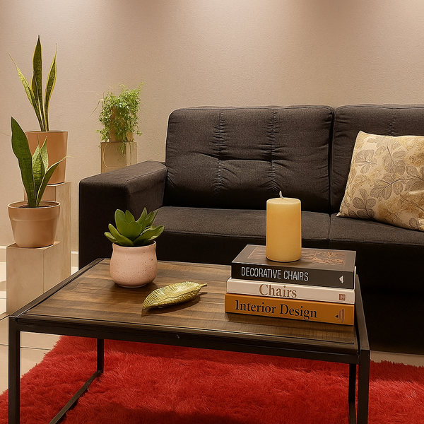 Mesinha De Centro Apoio Estilo Industrial Mesa Moderna Minima