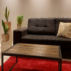 Mesinha De Centro De Sala Pés De Ferro Madeira Pinus Envelhec