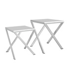 Mesinha Decorativa Estrutura Em Aço Luxo- Branco