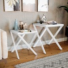 Mesinha Decorativa Estrutura Em Aço Luxo- Branco