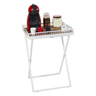 Mesinha Dobrável Para Canto Do Café Com Bandeja Branca