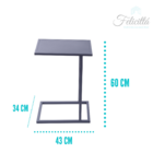 Mesinha Juno Preta De Metal