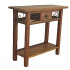 Mesinha Lateral Aparador Madeira Demolição Prateleira Gaveta