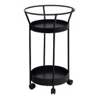 Mesinha Lateral Carrinho Redondo Cali Bar Industrial Decorati