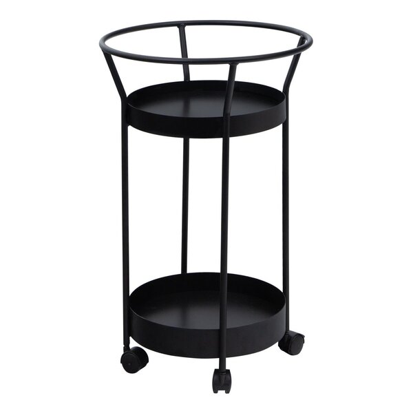 Mesinha Lateral Carrinho Redondo Cali Bar Industrial Decorati