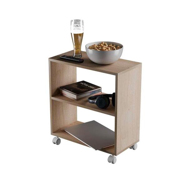 Mesinha Lateral De Apoio Carvalho Sala Quarto 50 X 47 X 25cm