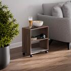 Mesinha Lateral De Apoio Nogal Sala Quarto 50 X 47 X 25cm Com