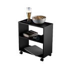 Mesinha Lateral De Apoio Preta Sala Quarto 50 X 47 X 25cm Com