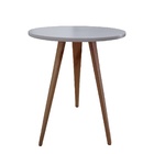 Mesinha Lateral De Canto E Apoio Redonda Pé Palito 56 Cm Bran