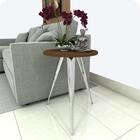 Mesinha Lateral De Canto Para Sala E Quarto Redonda C.m