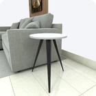 Mesinha Lateral De Canto Para Sala E Quarto Redonda P.b