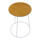 Mesinha Lateral Lyon Redonda Industrial Decorativa 35cm - Bra