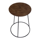 Mesinha Lateral Lyon Redonda Industrial Decorativa 35cm - Pre