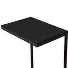 Mesinha Lateral Ou Aparador De Sofá Preta Tampo Preto - Folk