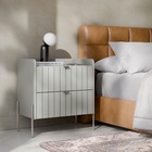 Mesinha Lateral Para Cama Moriah 60cm Largura Offwhite Pés E