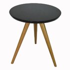 Mesinha Lateral Tripe Decorativa Baixa Preto/mel