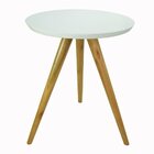 Mesinha Lateral Tripe Decorativa Lc Media Branco/mel