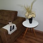 Mesinha Lateral Tripe Decorativa Lc Media Branco/mel