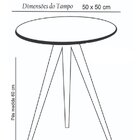 Mesinha Lateral Tripe Decorativa Lc Media Off White/mel