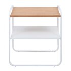 Mesinha Lime Lateral Sala Sofá Cama Decor Branco/damasco