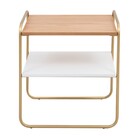 Mesinha Lime Lateral Sala Sofá Cama Decor - Dourado