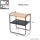 Mesinha Lime Lateral Sala Sofá Cama Decor - Dourado