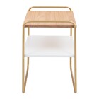 Mesinha Lime Lateral Sala Sofá Cama Decor - Dourado