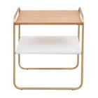 Mesinha Lime Lateral Sala Sofá Cama Decor Dourado/damasco