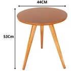 Mesinha Mdf De Apoio Lateral Canto Tripé Palito Amadeirada Ma