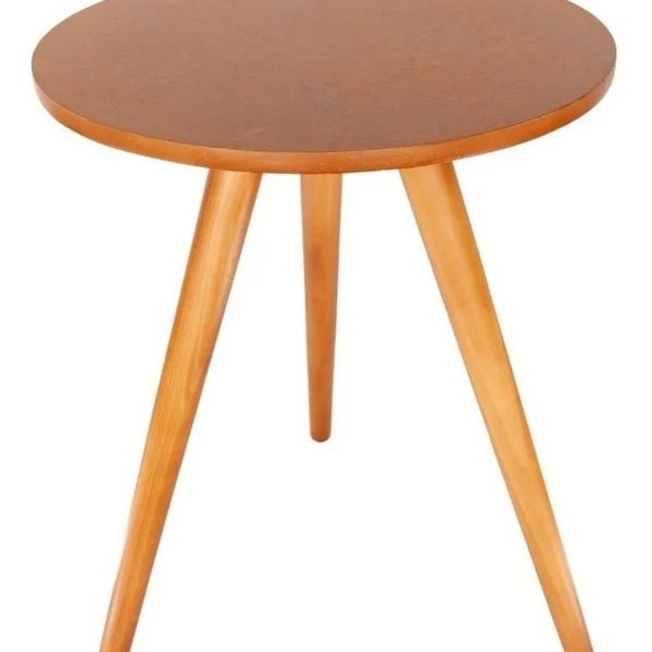 Mesinha Mdf De Apoio Lateral Canto Tripé Palito Amadeirada Ma