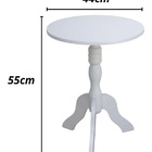Mesinha Mdf De Apoio Lateral Canto Tripé Palito Branca Coloni