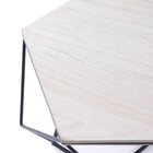 Mesinha Prisma Preta De Metal E Madeira - Or Design