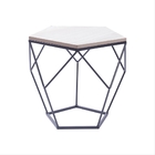 Mesinha Prisma Preta De Metal E Madeira - Or Design