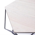 Mesinha Prisma Preta De Metal E Madeira - Or Design