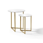 Mesinha Redonda Jogo Jade Pé De Ferro Estilo Industrial