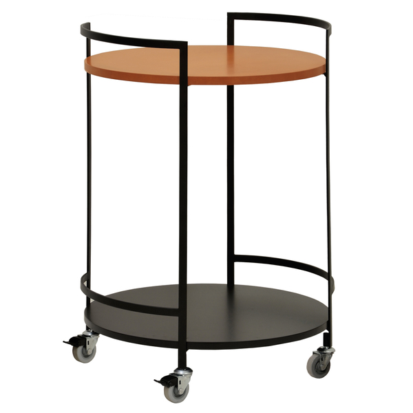 Mesinha Redonda Lateral Carrinho Aparador Buffet Sala Cozinha