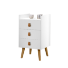 Mesinha Retro Branca 3 Gavetas  Horse - Gm