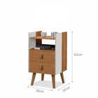 Mesinha Retro Branco Nature 2 Gaveta Horse - Gm