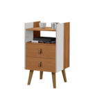 Mesinha Retro Branco Nature 2 Gaveta Horse - Gm