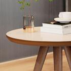 Mesinha Suporte Sala Canto Lateral Off White/freijó