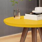 Mesinhas Retrô Lateral E Apoio Sofá Sala Amarelo