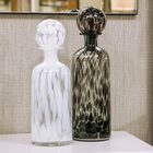 Messina Garrafa Decorativa 35x12x12cm Vidro Branco Com Tampa