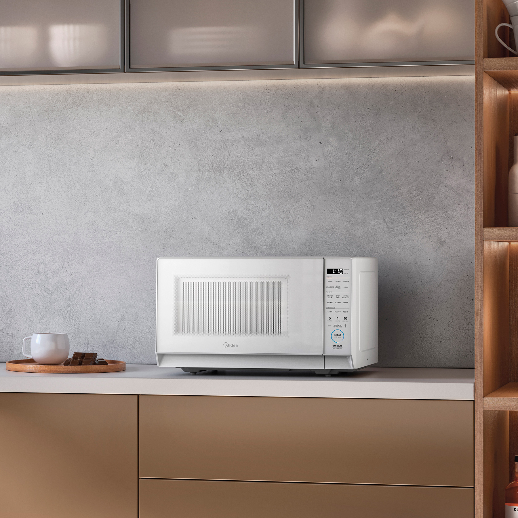 Micro-ondas 27L Branco de Bancada 127V (110V) MasterCook MHP27B1