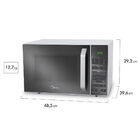 Micro-ondas 27l Branco Porta Espelhada Smartplate Midea Mxsa2