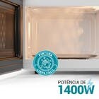 Micro-ondas 33L Prata de Bancada 127V (110V) Limpa Fácil PMO38S Philco