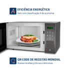 Micro-ondas 34L Cinza Espelhado de Bancada 220V 5618-02 Mondial