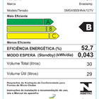 Micro-ondas Brastemp 30 Litros Branco com Menu Descongelar 11