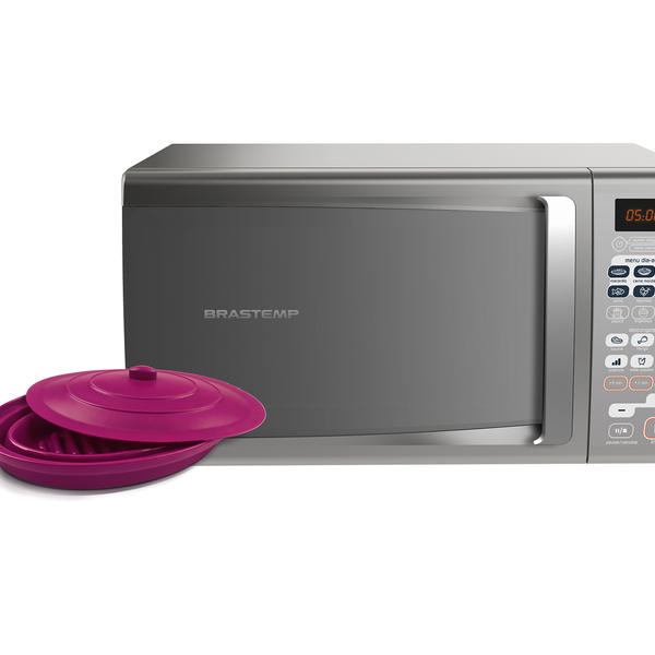 Micro-ondas Brastemp 30 Litros cor Inox com Menu Descongelar