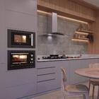 Micro-ondas Fischer Fit Line Embutir 25l Moldura Preta 127v P