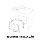 Micro-ondas Fischer Fit Line Embutir 25l Moldura Preta 220v P